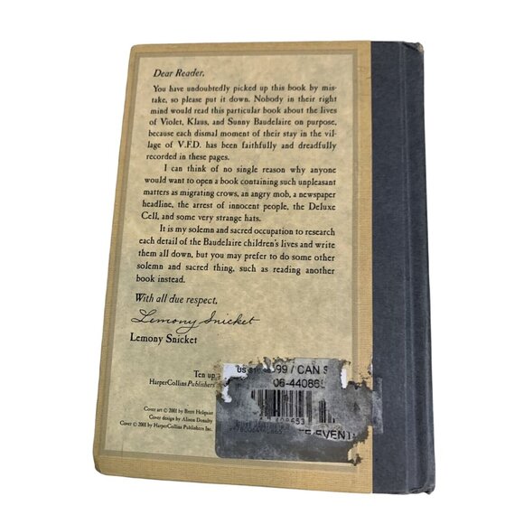 Series of Unfortunate Events The Vile Village Lemony Snicket Hardcover 2001 - Picture 2 of 11